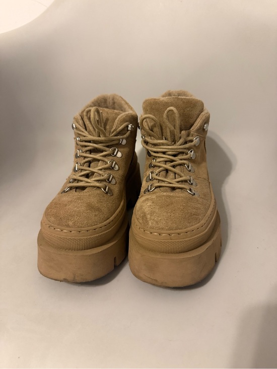 Aldo Shoes - Aldo Tan Suede Lace-Up Platform Hiker Boots